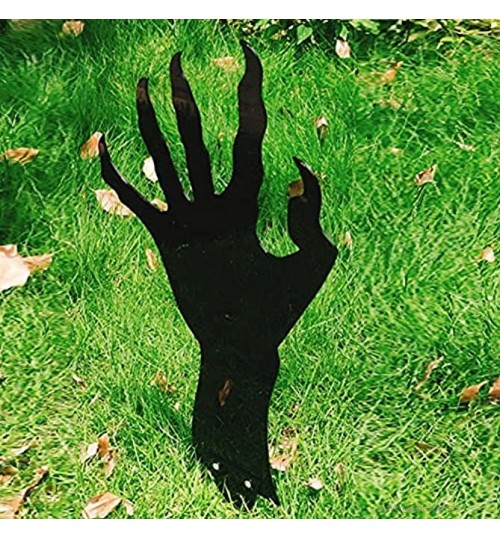 KEKOL Halloween Yard Signes Décoration Noir Fantôme Citrouille Silhouette Yard Stakes Statues Accessoires pour Extérieur Pelouse Garden Party Fournitures