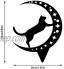 Monifuon Silhouette de chat et chien avec piquets Décoration de jardin en acrylique noir Décoration de pelouse pour patio ou extérieur chat marchant