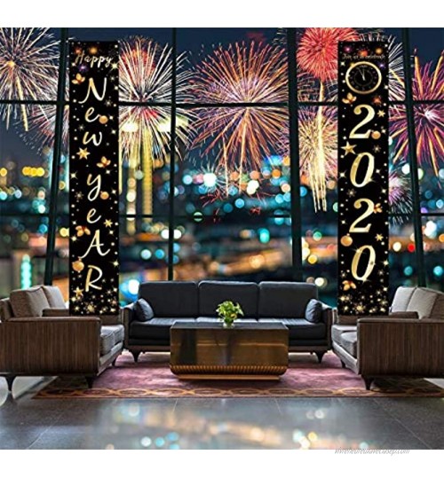Neues Jahr Veranda Zeichen Outdoor Indoor Tür Hängende Dekoration Set Banner für Home Wand Tür Apartment Party Urlaub Dekoration