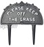 Panneau d'avertissement pour jardin cour jardin avec inscription « Please Keep Off The Grass » En fonte robuste Pour décoration de jardin de ferme et de pelouse