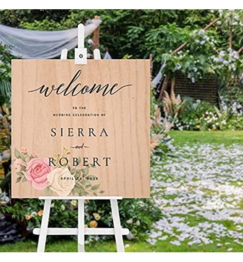 Panneau de bienvenue personnalisable en bois pour mariage bienvenue au jardin panneau de bienvenue rustique panneau de bienvenue pour le jardin panneau paysage cadeaux de mariage 50,8 x 50,8 cm