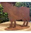 Petite vache sur plaque de sol en patine 24 x 18 cm Décoration de jardin