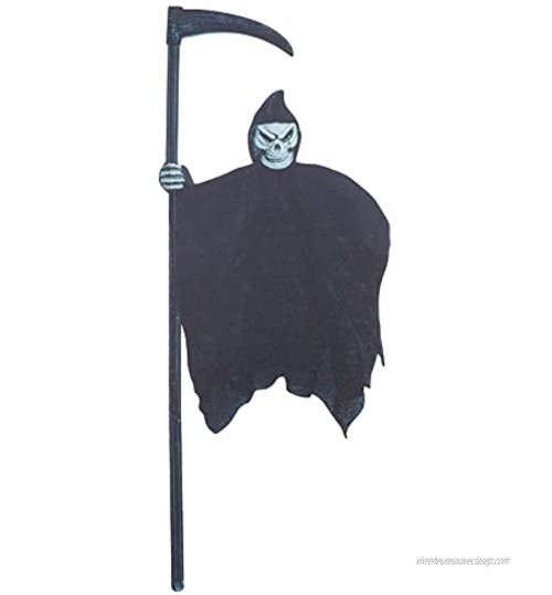 STOBOK Halloween Grim Reaper Cour Jeu Effrayant Squelette Enjeux Creepy Faucille Fantôme Cour Signe Maisons Hantées Prop pour L' extérieur Jardin Pelouse Terrain Halloween Décorations