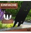 tradeNX Piquet de jardin noir | métal | panneau de jardin décoratif de terrasse | panneau noir Carpe Diem