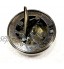 Boussole nautique antique avec cadran solaire rond marron 6,3 cm en laiton avec loupe