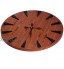 Cadran solaire nordique 52 cm en bois d'acajou foncé avec chiffres noirs