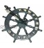 Haute Collage Cadran solaire nautique classique comme une roue de bateau Décoration de jardin 24 x 24 cm Poids 1 kg