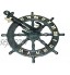 Haute Collage Cadran solaire nautique classique comme une roue de bateau Décoration de jardin 24 x 24 cm Poids 1 kg