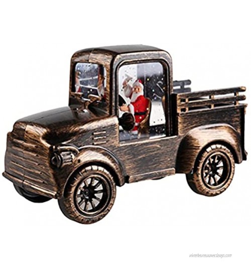 Jsdufs Camion de Camion Vintage de Noël modèle de Voiture ramassage en métal décoration de Bureau décoration de Noël Ornements de Noël Jouets de Voiture pour la décoration de Table décoration