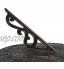 Tidyard Cadran Solaire Plastique pour Jardin Cour ou Terrasse Bronze 35,5x82 cm