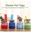 100 Pièces Étiquettes en Plastique pour Plantes Étiquettes Pot de Fleur Plantes en PVC RéutilisablesBlanc + jaune