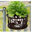 HOHAOO Support de Pot de Plantes Fer Art Paniers Suspendus Plante Support avec des Crochets 3 PCS Balustrade Fleur Pot Support pour Clôture Pots depour Les Balustrades de Balcon de Jardin Marron