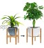 Plante de Bambou Stand. Ajustable pour Les Bacs à Plantes de 22-32 Centimètres. Utilisation à L'intérieur et à l'extérieur. Accessoire pour la Maison au Milieu du Siècle Pot de plantes non inclus