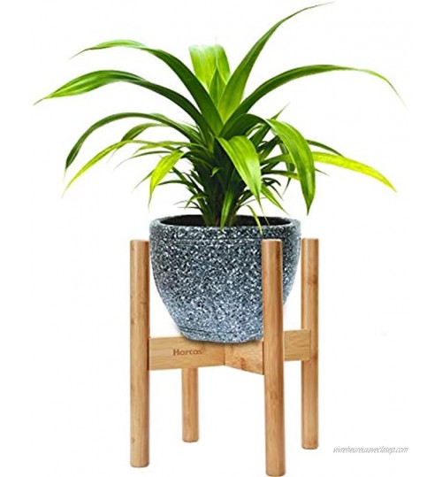 Plante de Bambou Stand. Ajustable pour Les Bacs à Plantes de 22-32 Centimètres. Utilisation à L'intérieur et à l'extérieur. Accessoire pour la Maison au Milieu du Siècle Pot de plantes non inclus