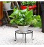 Stands Plante en pot Porte-supports Jardin récipient rond ANTIROUILLE durable Noir Métal pour 3PCS intérieur extérieur