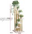 Support pour Plantes dinterieur,étagère Plante Metal+Bois Interieur exterieurbalcon Murale Angle Jardin escalier Support Porte Pots De Plante,White
