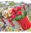 AKOFIC 10 Pot de Fleur à Suspendre en Métal Jardiniere de Balcon avec Crochet Amovible sans Trou de Drainage Vase Suspendu Panier à Planter pour Balcon Jardin Home Clôture Decor