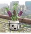 ANDEZX Lot de 2 supports de pots de fleurs à suspendre avec cadre en fer Pour intérieur et extérieur Pour balcon terrasse clôture balustrade Levier