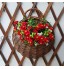Fablcrew Pot de Fleur Osier Suspendu Panier Osier à Suspendre en Rotin Tissé pour Maison Jardin Decoration Murale Decor de Porte