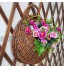 Fablcrew Pot de Fleur Osier Suspendu Panier Osier à Suspendre en Rotin Tissé pour Maison Jardin Decoration Murale Decor de Porte