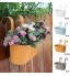 Foxorex Pots de fleurs en métal à suspendre pour jardin extérieur avec crochet amovible pour une utilisation en intérieur ou en extérieur 4 couleurs