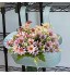 Lot de 4 pots de fleurs en métal à suspendre avec double crochet amovible en fer pour jardin balcon terrasse intérieur ou extérieur