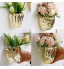 Pots de fleurs à suspendre Mur d'or créatif suspendu Vase en céramique Vase de fleur Pot de fleur Décoration de fleur Faux fleur Fleur de fleurs Planches pour la décoration de l'hôtel Home Pots de fle