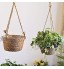 Wyi Pot de fleurs à suspendre en corde de jute panier de rangement tissé pour plantes d'intérieur ou d'extérieur Élégant macramé fait à la main Décoration d'intérieur ou d'extérieur