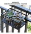 ZZBIQS Support pour pot de fleurs de balcon étagère en fer à suspendre avec crochets pour patio véranda ou clôture noir