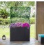 CASARIA Jardinière en polyrotin avec Treillis Noir 146 x 83 x 30,5 cm Set de 3 Pots de Fleurs pour Jardin Maison Balcon