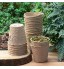 Cymax Lot de 50 Pots de semis en Fibre biodégradable de 8 cm avec 50 étiquettes de Plantes Godets Semis Plantes Biodégradables Fleurs Pots de semences pour Germination du Jardin