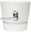 elho greenville rond 30 – Pot de fleur blanc – Décoration pour l'extérieur – Ø 29,5 x H 27,8 cm