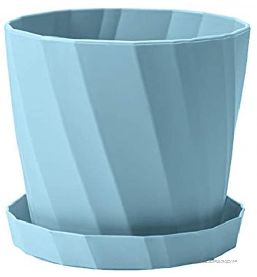 FAFAD Pot De Fleurs Simple Et Créatif En Plastique Bleu D'eau De Lac Pot De Fleurs En Plastique Avec Fond Pot De Fleurs Rond épais Pour Bureau Maison