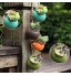 FORMIZON Fleurs en Céramique Pots 4 Pièces Pot à Succulents en Céramique Mini Pot de Succulent avec Corde en Jute Jolie Multicolores Pot Suspendu pour Petites Plantes Décoration Horticole Jardin