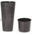 Prosperplast Tubus Slim Effect Pot à Fleurs Pot à béton Design 2en1 avec Pot de Fleurs Rond en Plastique 250 mm Anthracite