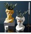 UPKOCH Pot de fleurs en céramique pour le visage et le visage Statue grecque Décoration créative Pot de fleurs Décoration de jardin